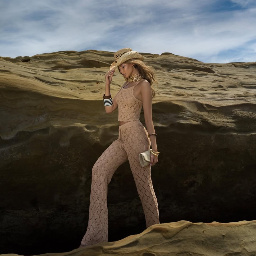 SLND TN Rainbow Shops Rainbow Shops beige beach outfit